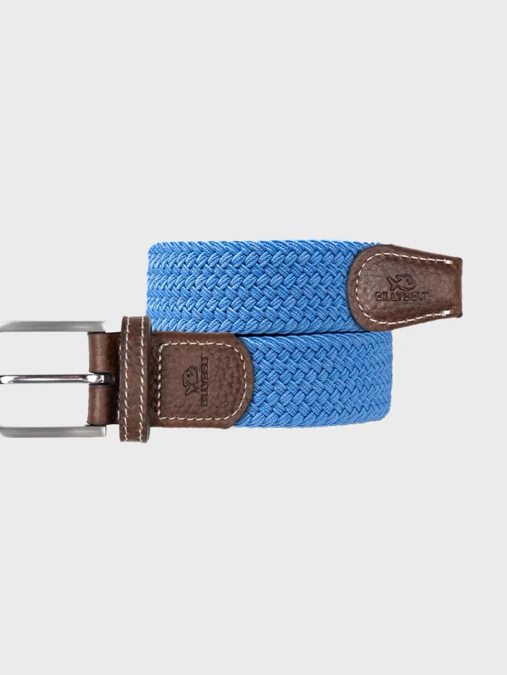 Billy Belt Elastic Woven Belt Adjustable Leather Details Sz 1
